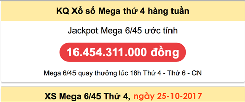 Ketqua XS Mega 6-45-Ky00198-ngay-25-10-2017 Ketqua XS Mega 6-45-Ky00198-ngay-25-10-2017